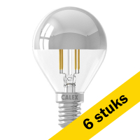 Aanbieding: 6x Calex E14 led-lamp kogel kopspiegel zilver dimbaar 3.5W (25W)