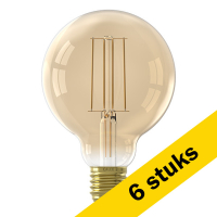 Aanbieding: 6x Calex E27 filament led-lamp globe G95 goud dimbaar 4.5W (40W)