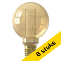 Aanbieding: 6x Calex E27 led-lamp globe G95 goud dimbaar 3.5W (15W)