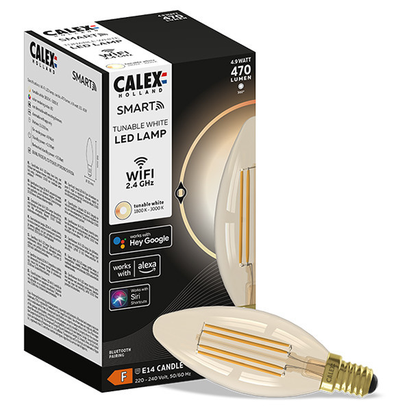Calex E14 smart lamp kaars B35 warm wit WiFi (Tuya) LCA00926 - 1
