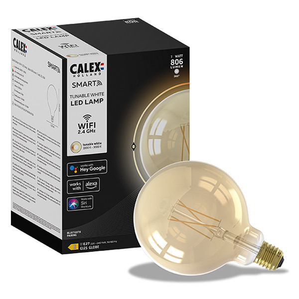 Calex E27 smart lamp globe G125 goud WiFi (Tuya) LCA00421 - 1
