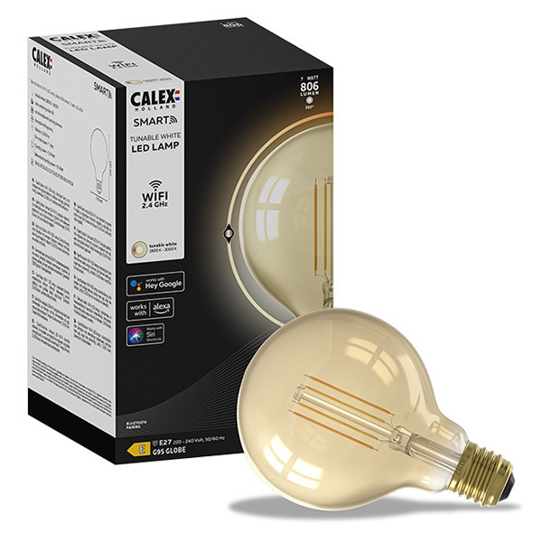 Calex E27 smart lamp globe G95 warm wit WiFi (Tuya) LCA00443 - 1