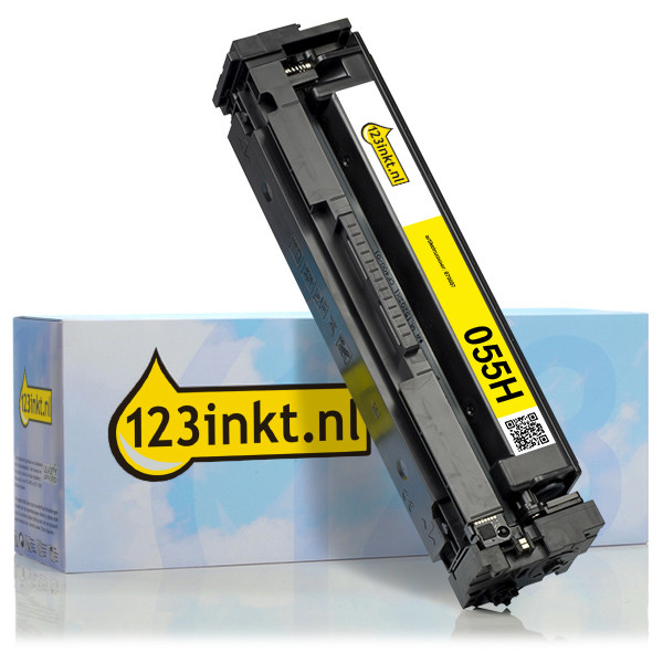 Canon 055H Y toner geel hoge capaciteit (123inkt huismerk) 3017C002C 070057 - 