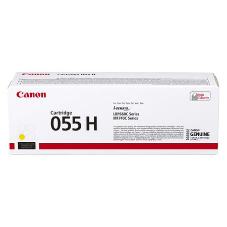Canon 055H Y toner geel hoge capaciteit (origineel) 3017C002 070056 - 
