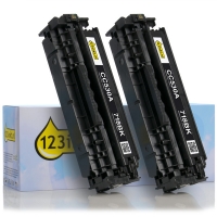 Canon 718 BK toner zwart dubbelpak (123inkt huismerk) 2662B005C 070753