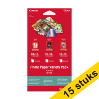 Aanbieding: 10+5 gratis Canon VP-101 photo paper variety pack 10 x 15 cm (20 vel) 150395