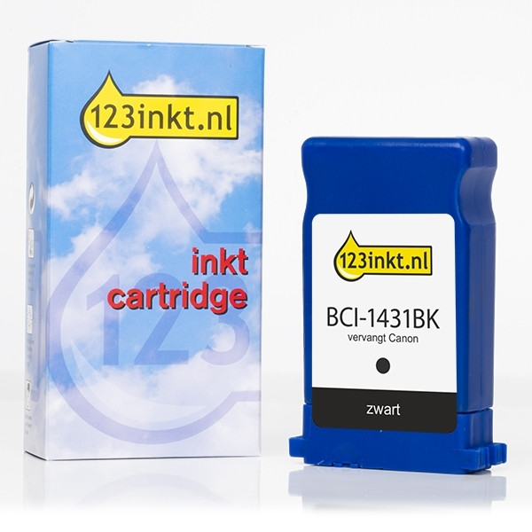 Canon BCI-1431BK inktcartridge zwart (123inkt huismerk) 8963A001C 017163 - 1
