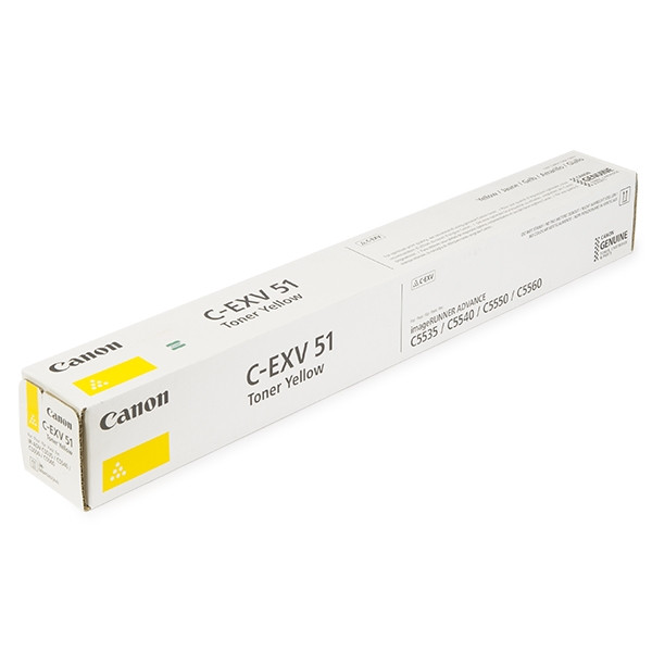 Canon C-EXV 51 Y toner geel (origineel) 0484C002 070666 - 1