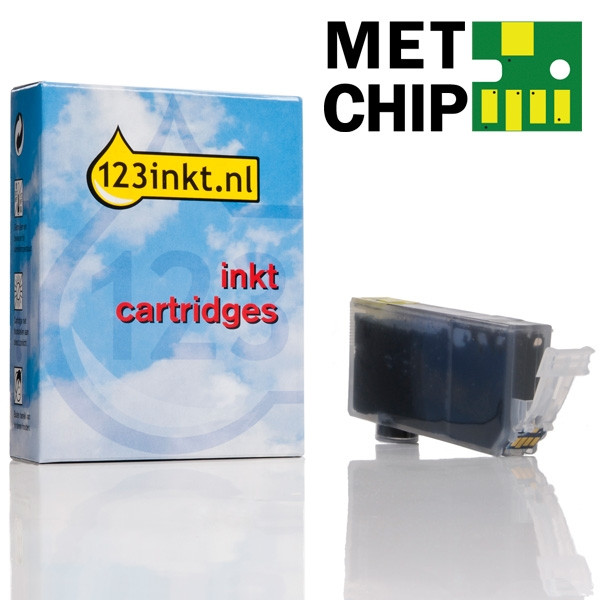 Canon CLI-521GY inktcartridge grijs met chip (123inkt huismerk) 2937B001C 018513 - 1