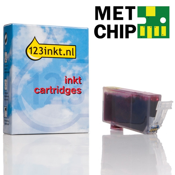 Canon CLI-521M inktcartridge magenta met chip (123inkt huismerk) 2935B001C 018456 - 1