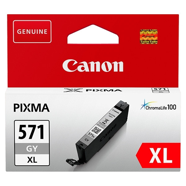 Canon CLI-571GY XL inktcartridge grijs hoge capaciteit (origineel) 0335C001 0335C001AA 017260 - 1