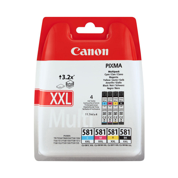 Canon CLI-581XXL multipack (origineel) 1998C004 1998C005 1998C006 1998C007 651002 - 1