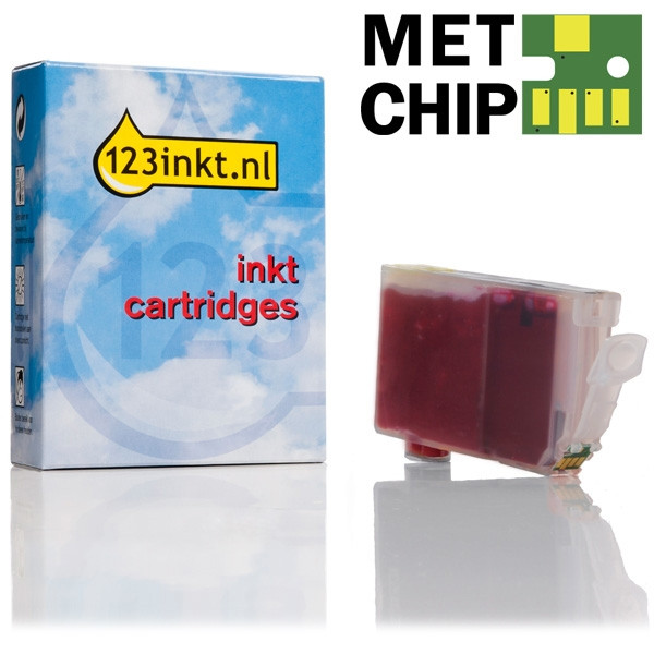 Canon CLI-8R inktcartridge rood met chip (123inkt huismerk) 0626B001C 018133 - 1