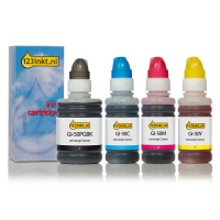 Canon GI-40 aanbieding zwart + 3 kleuren (123inkt huismerk)  127170