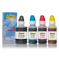 Canon GI-50 aanbieding zwart + 3 kleuren (123inkt huismerk) 3386C001C 3403C001C 3404C001C 3405C001C 127162