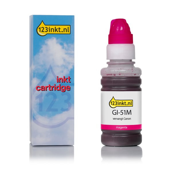 Canon GI-51M inkttank magenta (123inkt huismerk) 4547C001C 016023 - 1