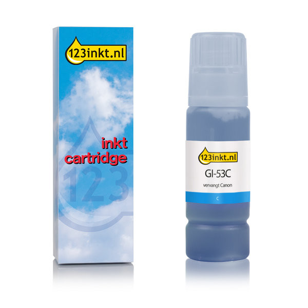 Canon GI-53C inktfles cyaan (123inkt huismerk) 4673C001C 016057 - 1