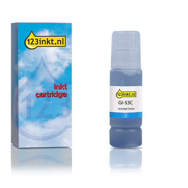 Canon GI-53C inktfles cyaan (123inkt huismerk) 016057 - 1