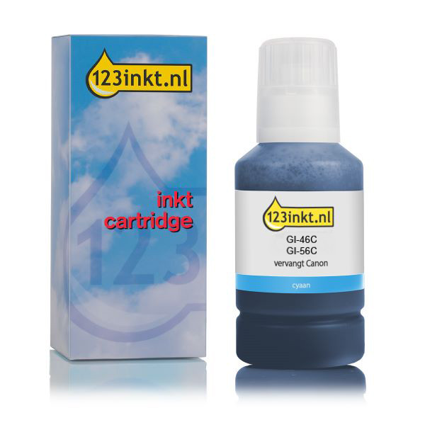 Canon GI-56C inktfles cyaan (123inkt huismerk) 4430C001C 016049 - 1