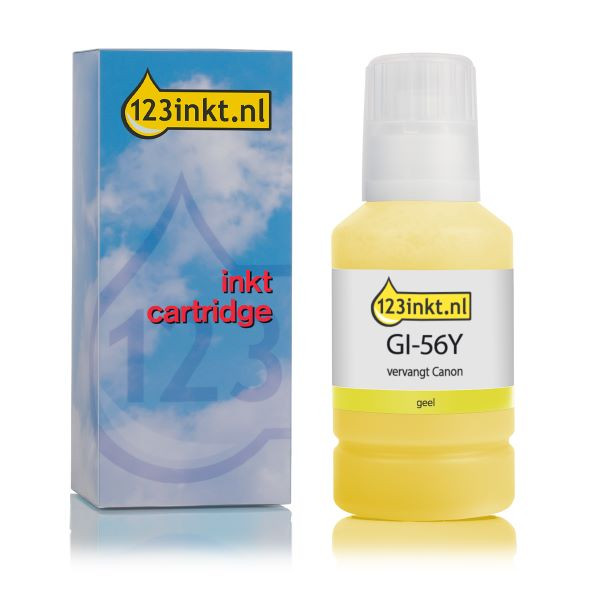 Canon GI-56Y inkttank geel (123inkt huismerk) 4432C001C 016053 - 1