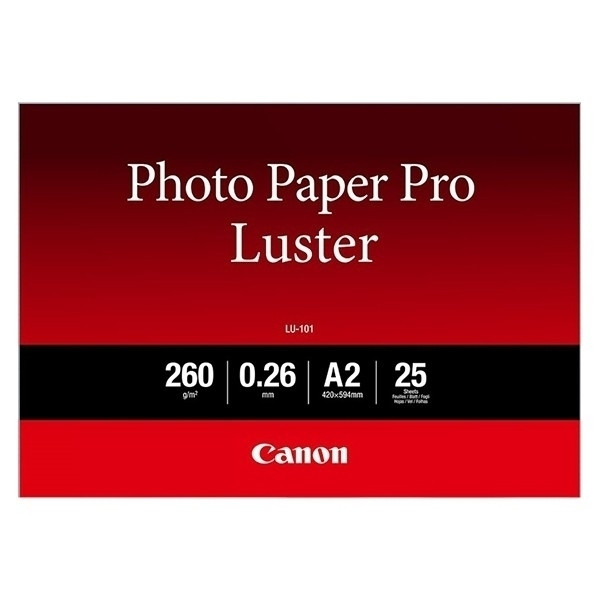Canon LU-101 pro luster photo paper 260 grams A2 (25 vel) 6211B026 154026 - 1