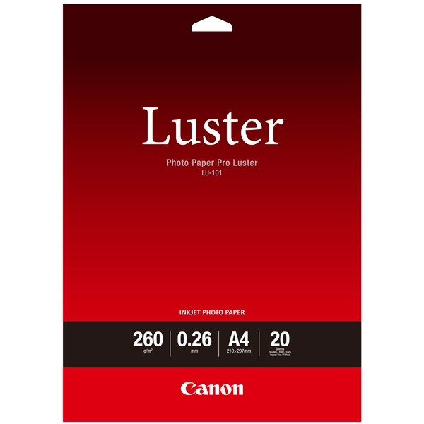 Canon LU-101 pro luster photo paper 260 grams  A4 (20 vel) 6211B006 154000 - 1