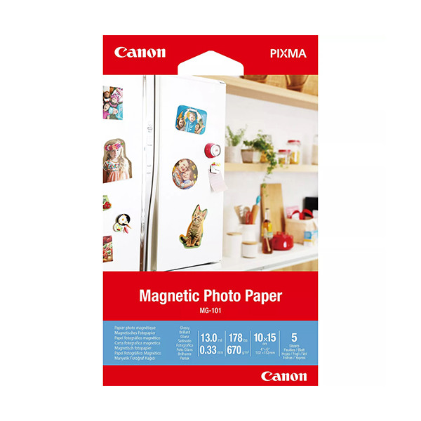 Canon MG-101 magnetisch fotopapier 178 grams 10 x 15 cm (5 vel) 3634C002 154062 - 1