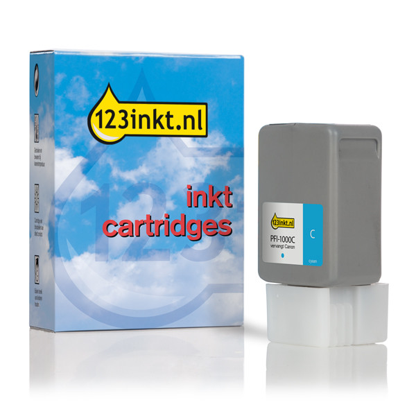 Canon PFI-1000C inktcartridge cyaan (123inkt huismerk) 0547C001C 010129 - 1