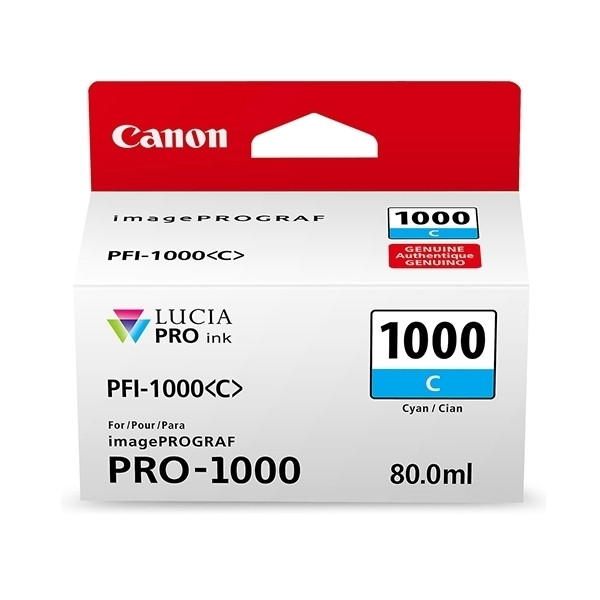 Canon PFI-1000C inktcartridge cyaan (origineel) 0547C001 010128 - 1
