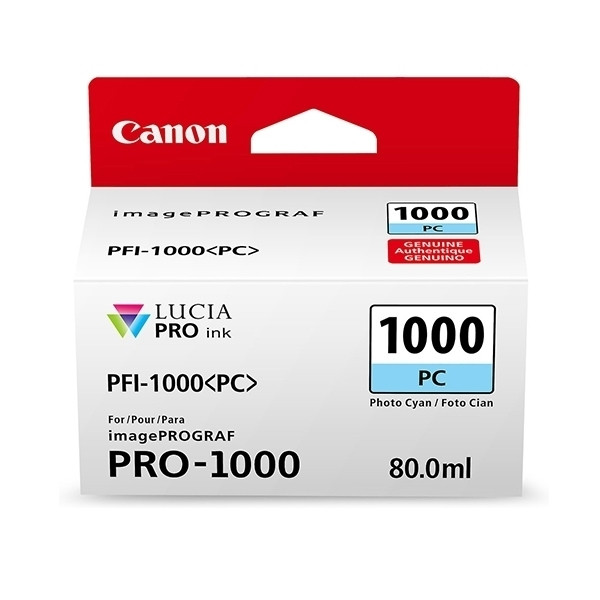 Canon PFI-1000PC inktcartridge foto cyaan (origineel) 0550C001 010134 - 1