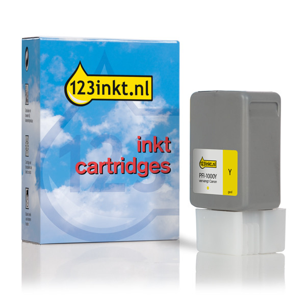 Canon PFI-1000Y inktcartridge geel (123inkt huismerk) 0549C001C 010133 - 1