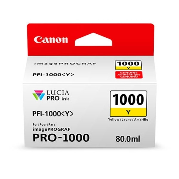 Canon PFI-1000Y inktcartridge geel (origineel) 0549C001 010132 - 1