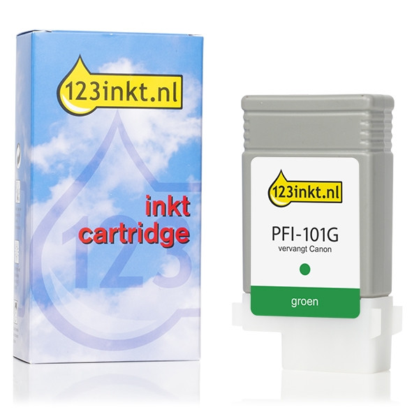 Canon PFI-101G inktcartridge groen (123inkt huismerk) 0890B001C 018267 - 1