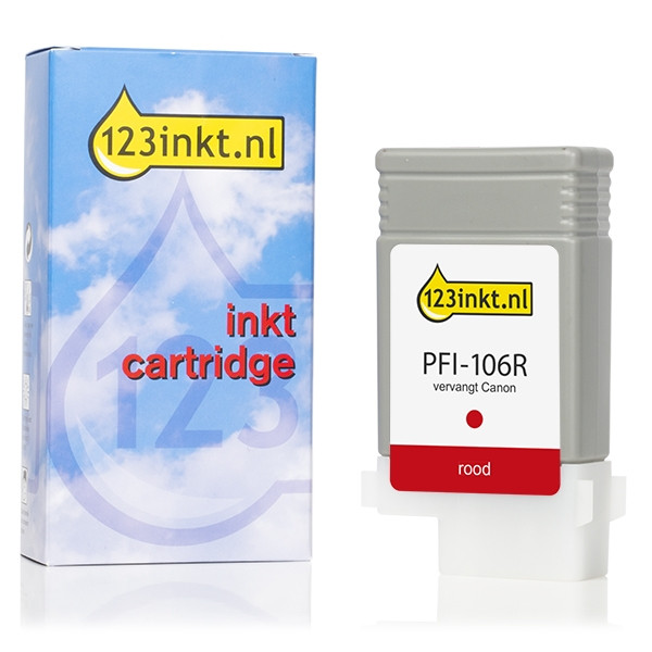 Canon PFI-106R inktcartridge rood (123inkt huismerk) 6627B001C 018917 - 1