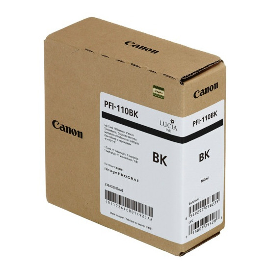 Canon PFI-110BK inktcartridge zwart (origineel) 2364C001 010156 - 1