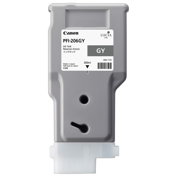 Canon PFI-206GY inktcartridge grijs hoge capaciteit (origineel) 5312B001 018936 - 1