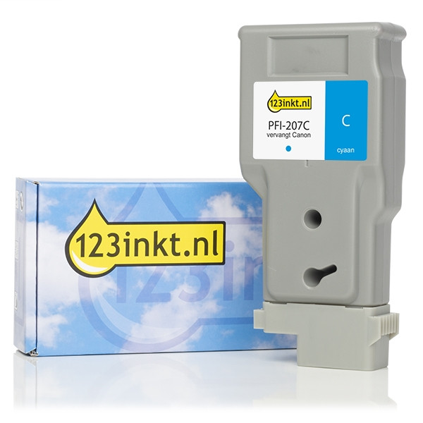Canon PFI-207C inktcartridge cyaan (123inkt huismerk) 8790B001C 018993 - 