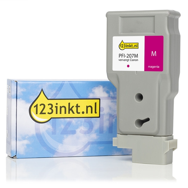 Canon PFI-207M inktcartridge magenta (123inkt huismerk) 8791B001C 018995 - 