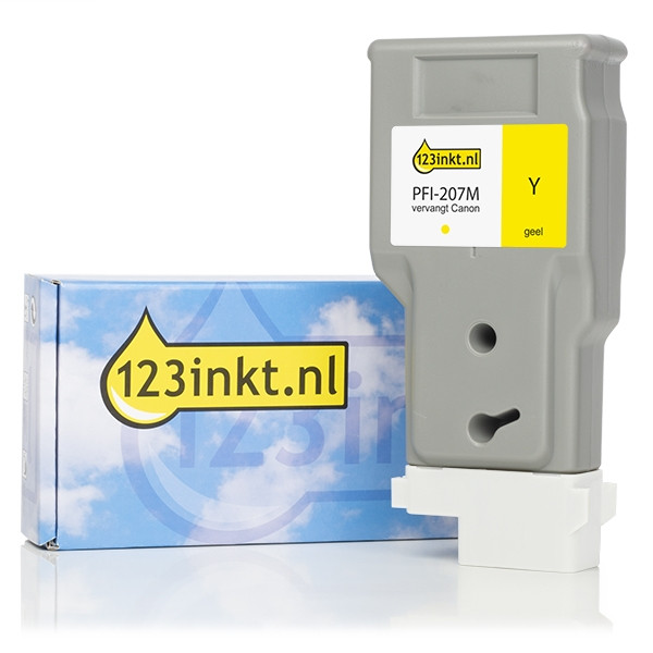 Canon PFI-207Y inktcartridge geel (123inkt huismerk) 8792B001C 018997 - 