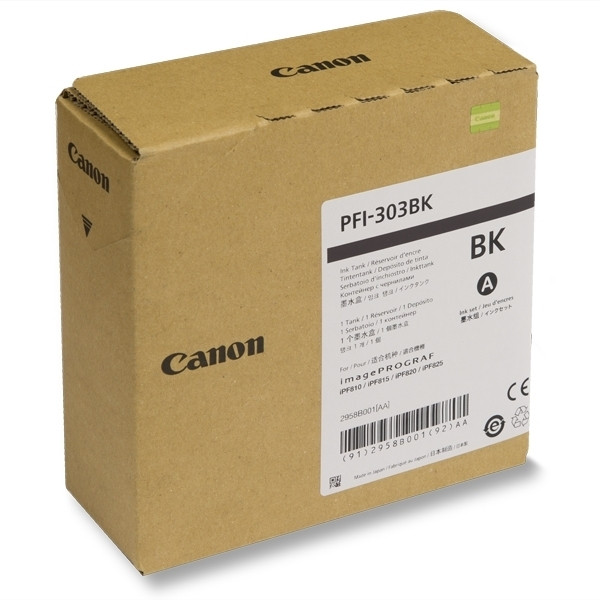 Canon PFI-303BK inktcartridge zwart (origineel) 2958B001 903921 - 1