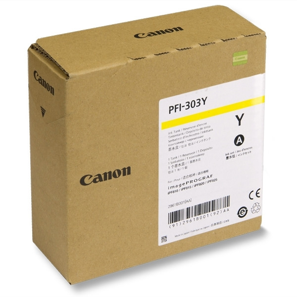Canon PFI-303Y inktcartridge geel (origineel) 2961B001 018380 - 1