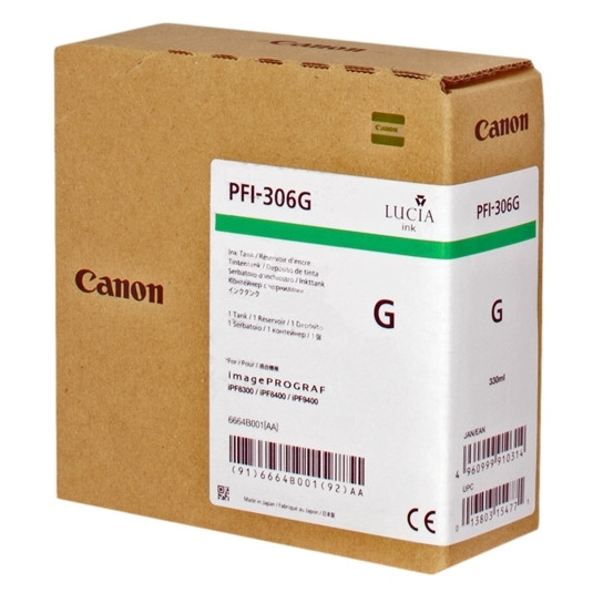 Canon PFI-306G inktcartridge groen (origineel) 6664B001 018870 - 1
