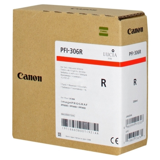 Canon PFI-306R inktcartridge rood (origineel) 6663B001 904705 - 1