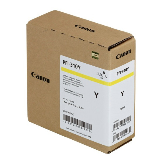 Canon PFI-310Y inktcartridge geel (origineel) 2362C001 010172 - 1