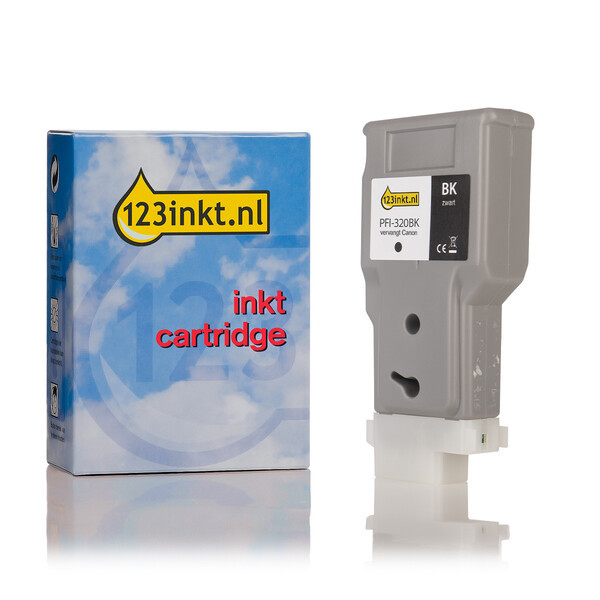 Canon PFI-320BK inktcartridge zwart hoge capaciteit (123inkt huismerk) 2890C001AAC 018437 - 