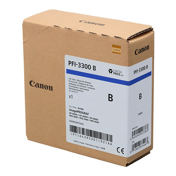 Canon PFI-3300B inktcartridge hoge capaciteit blauw (origineel) 906797 - 1