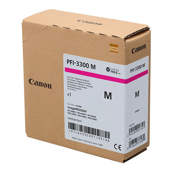 Canon PFI-3300M inktcartridge hoge capaciteit magenta (origineel) 6435C001 010562 - 1