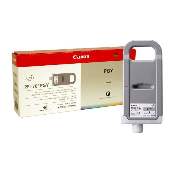 Canon PFI-701PGY inktcartridge foto grijs (origineel) 0910B001 018326 - 1