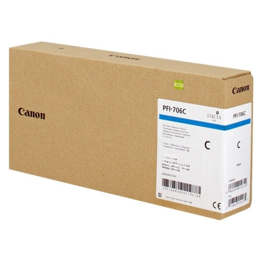 Canon PFI-706C inktcartridge cyaan hoge capaciteit (origineel) 6682B001 018878 - 1