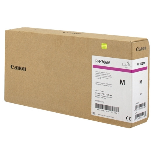 Canon PFI-706M inktcartridge magenta hoge capaciteit (origineel) 6683B001 018880 - 1